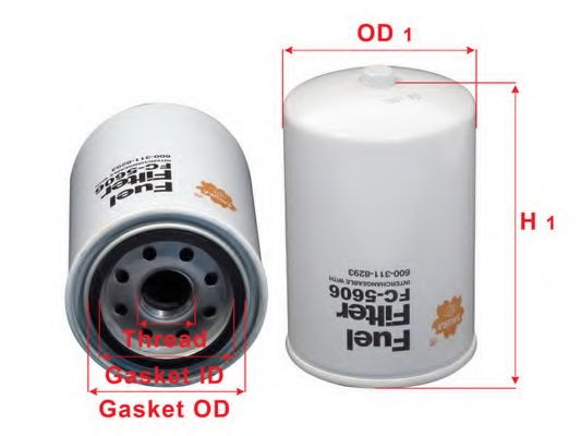 Топливный фильтр SAKURA  Automotive FC-5606