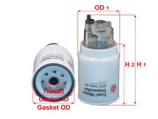 Топливный фильтр SAKURA  Automotive SFC-7903-30