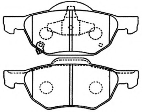 Комплект тормозных колодок, дисковый тормоз ASVA AKD-1293