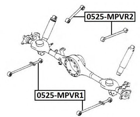 Рычаг независимой подвески колеса, подвеска колеса ASVA 0525-MPVR2