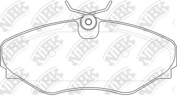 Комплект тормозных колодок, дисковый тормоз NiBK PN0363