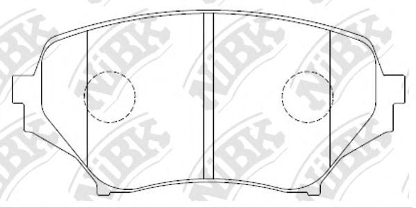 Комплект тормозных колодок, дисковый тормоз NiBK PN0387