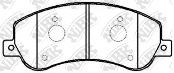 Комплект тормозных колодок, дисковый тормоз NiBK PN0444