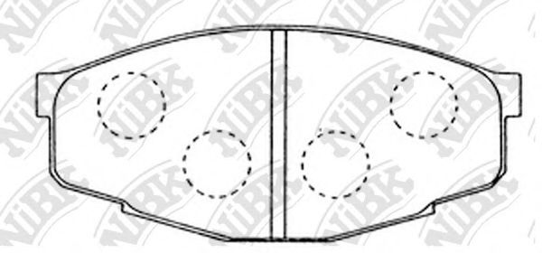 Комплект тормозных колодок, дисковый тормоз NiBK PN1071