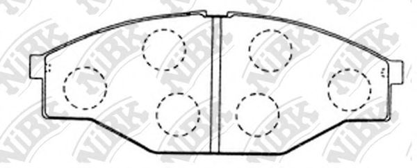 Комплект тормозных колодок, дисковый тормоз NiBK PN1166