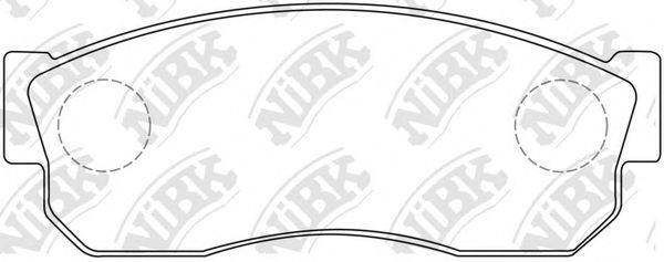 Комплект тормозных колодок, дисковый тормоз NiBK PN2080
