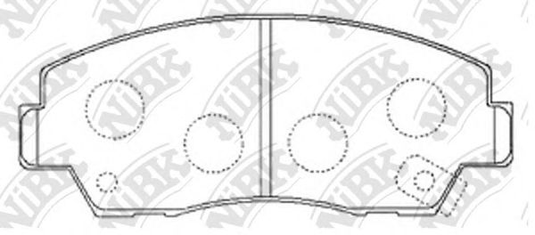 Комплект тормозных колодок, дисковый тормоз NiBK PN5297