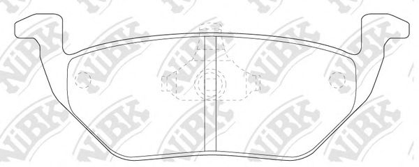 Комплект тормозных колодок, дисковый тормоз NiBK PN5808