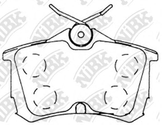 Комплект тормозных колодок, дисковый тормоз NiBK PN8109