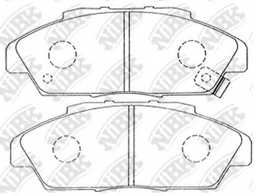 Комплект тормозных колодок, дисковый тормоз NiBK PN8223