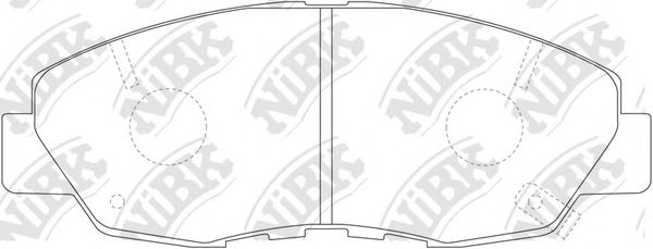 Комплект тормозных колодок, дисковый тормоз NiBK PN8484