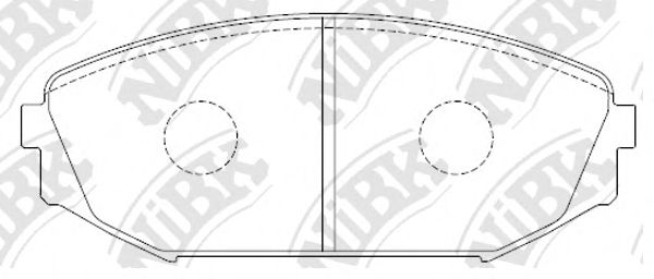 Комплект тормозных колодок, дисковый тормоз NiBK PN8805