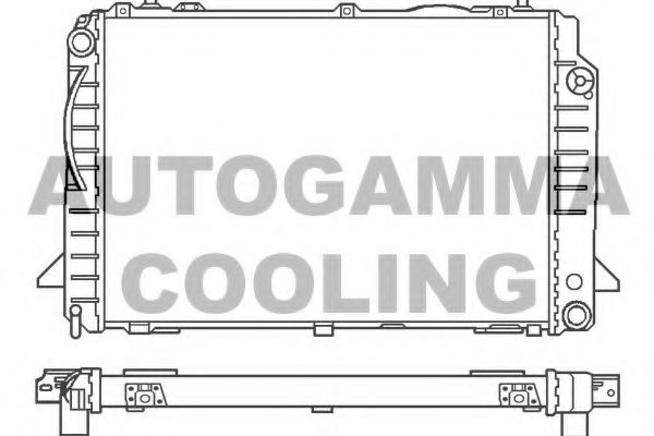 Радиатор, охлаждение двигателя AUTOGAMMA 100051