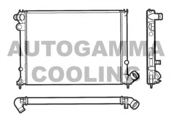 Радиатор, охлаждение двигателя AUTOGAMMA 100210