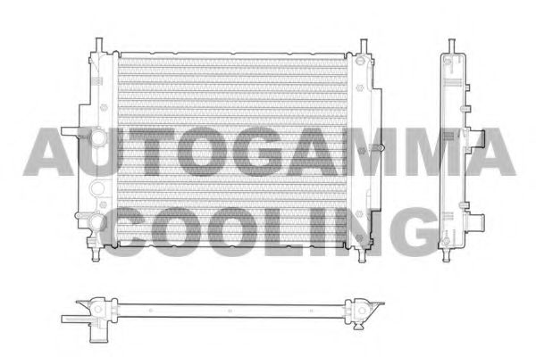 Радиатор, охлаждение двигателя AUTOGAMMA 103192