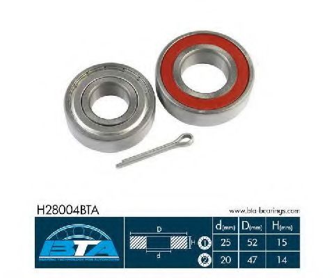 Комплект подшипника ступицы колеса BTA H28004BTA