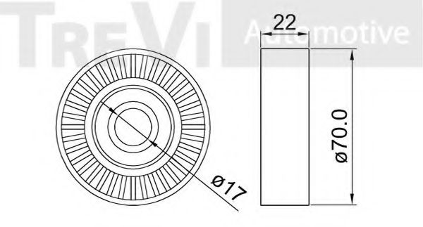 Натяжной ролик, поликлиновой  ремень BERTOLOTTI 94024