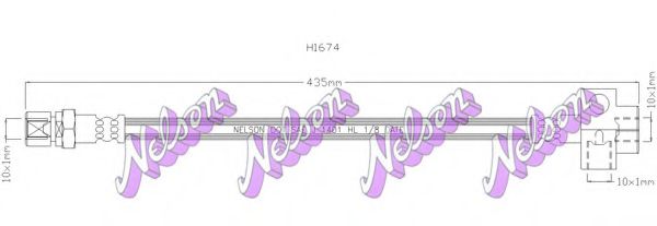 Тормозной шланг Brovex-Nelson H1674