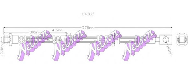 Тормозной шланг Brovex-Nelson H4362