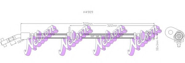 Тормозной шланг Brovex-Nelson H4909