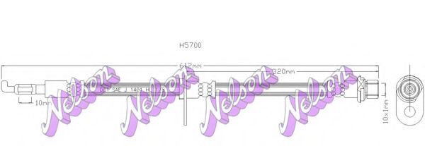 Тормозной шланг Brovex-Nelson H5700