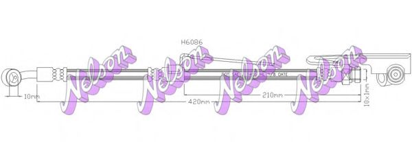 Тормозной шланг Brovex-Nelson H6086