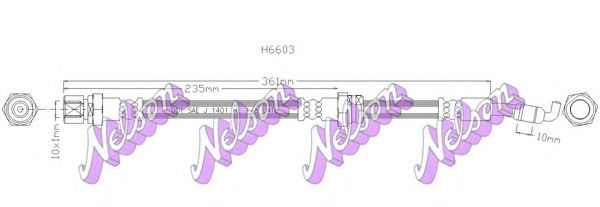Тормозной шланг Brovex-Nelson H6603