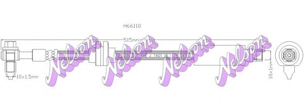 Тормозной шланг Brovex-Nelson H6611Q