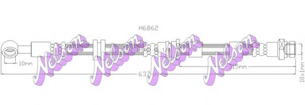 Тормозной шланг Brovex-Nelson H6862