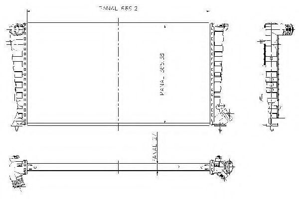 Радиатор, охлаждение двигателя ORDONEZ 1020637809