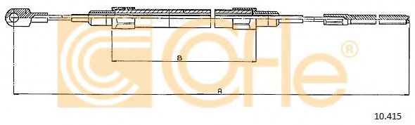 Трос, стояночная тормозная система COFLE 10.415