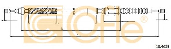 Трос, стояночная тормозная система COFLE 10.4659