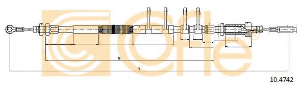 Трос, стояночная тормозная система COFLE 10.4742