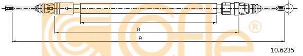 Трос, стояночная тормозная система COFLE 10.6235