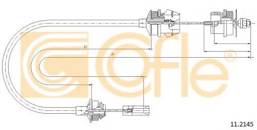 Трос, управление сцеплением COFLE 11.2145