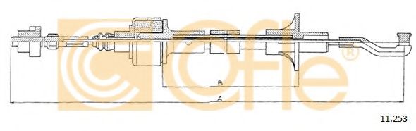 Трос, управление сцеплением COFLE 11.253