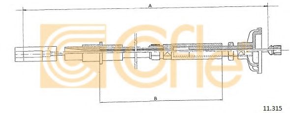 Трос, управление сцеплением COFLE 11.315