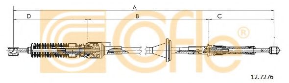 Трос, ступенчатая коробка передач COFLE 12.7276