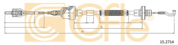Трос, управление сцеплением COFLE 15.2714