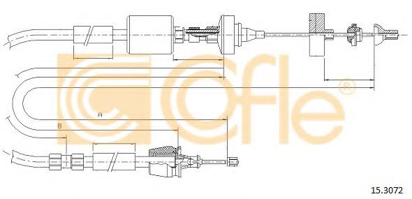 Трос, управление сцеплением COFLE 153072