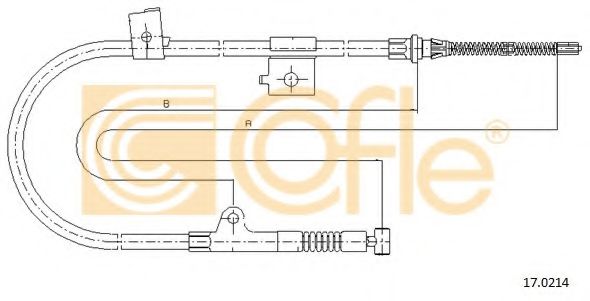 Трос, стояночная тормозная система COFLE 17.0214