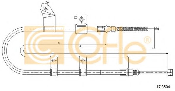 Трос, стояночная тормозная система COFLE 17.3504