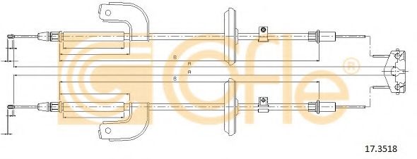 Трос, стояночная тормозная система COFLE 17.3518