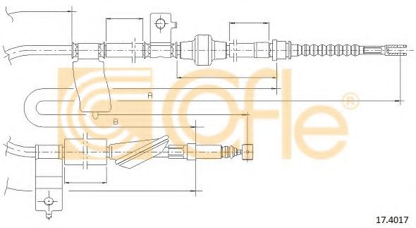 Трос, стояночная тормозная система COFLE 17.4017