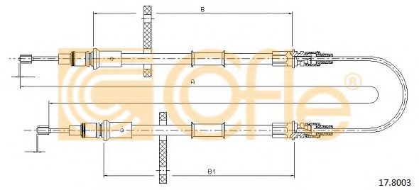 Трос, стояночная тормозная система COFLE 92178003