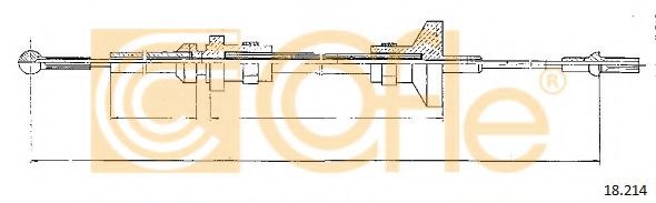 Трос, управление сцеплением COFLE 18.214