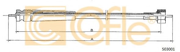 Тросик спидометра COFLE S03001