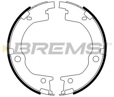 Комплект тормозных колодок, стояночная тормозная система BREMSI GF0803