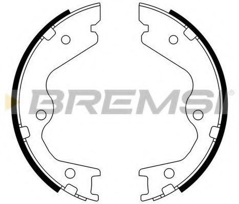 Комплект тормозных колодок, стояночная тормозная система BREMSI GF0874