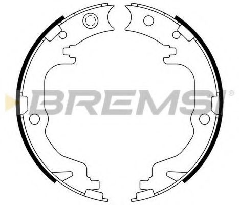 Комплект тормозных колодок, стояночная тормозная система BREMSI GF4886